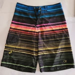 OP Multi Colored Boardshorts Sz. 28